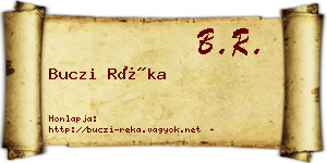 Buczi Réka névjegykártya