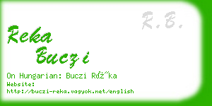 reka buczi business card